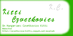 kitti czvetkovics business card